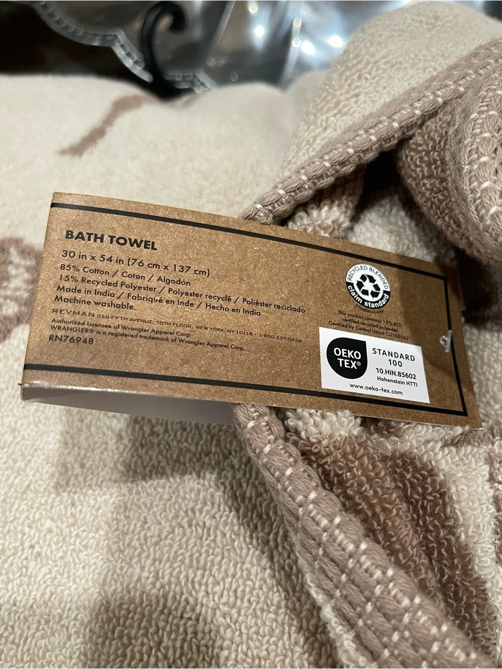 Wrangler STEER HEAD towel bundle - (2) bath, (2) hand towels & (2) fingertip NEW